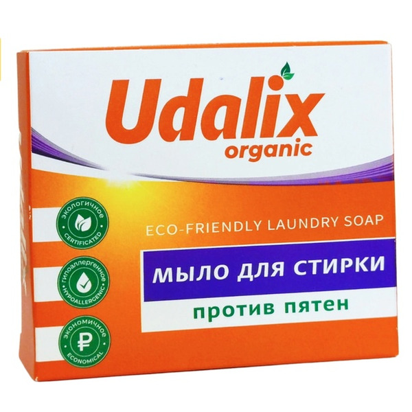 Экологичное мыло для стирки против пятен, Udalix 90 г