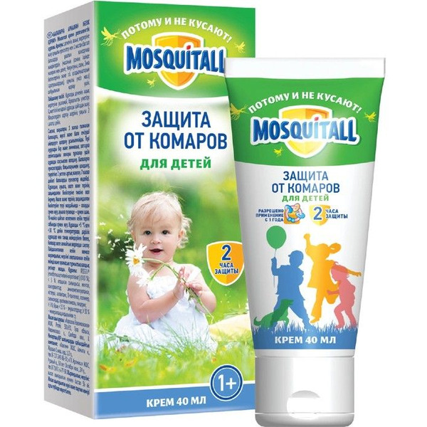  Крем репеллентный для детей от комаров Нежная защита, Mosquitall 40 мл
