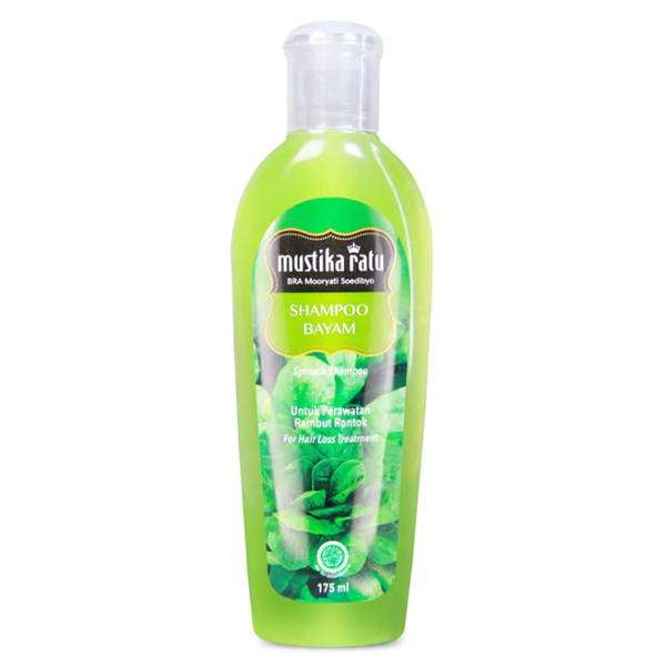 Шампунь против выпадения волос с экстрактом шпината Shampoo Bayam Spinach, Mustika Ratu 175 мл
