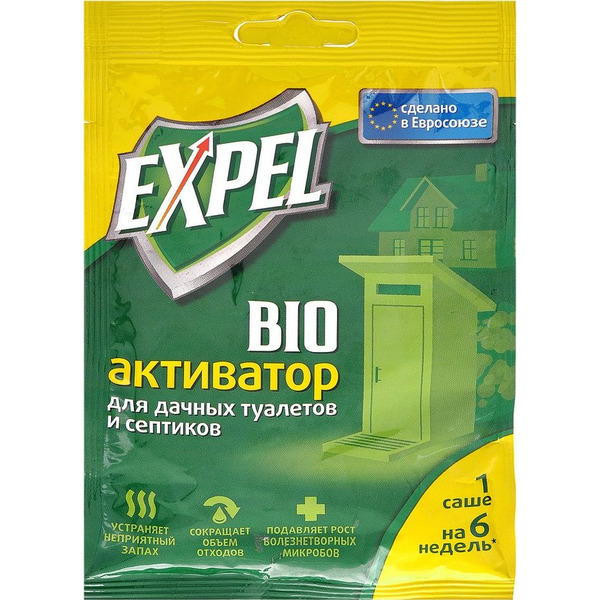 Биоактиватор для дачных туалетов и септиков, Expel 40 г саше