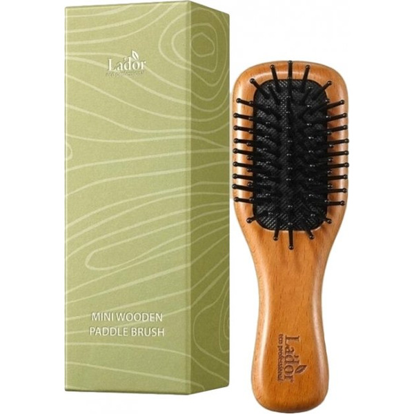 Расческа для волос Mini Wooden Paddle Brush 4.2х3.1х12 см, Lador