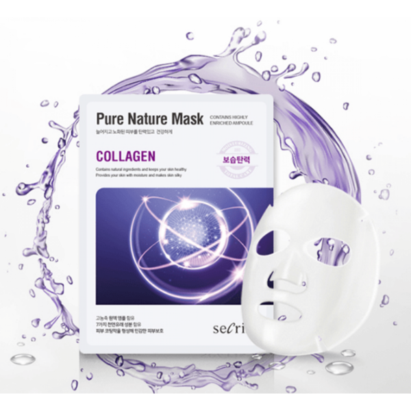 Маска тканевая для упругости кожи с коллагеном Secriss Pure Nature Collagen, Anskin 25 мл