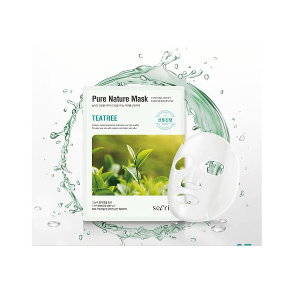 Маска для лица тканевая успокаивающая Secriss Pure Nature Mask Pack Teatree, Anskin 25 мл