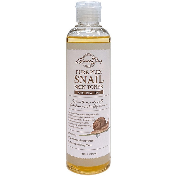 Тонер для лица с муцином улитки Pure Plex Snail Skin Toner, Grace Day, 250 мл 