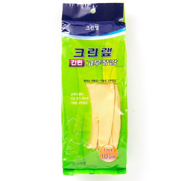Перчатки из натурального латекса (укороченные) бежевые Clean wrap (размер универсальный, 10 пар)