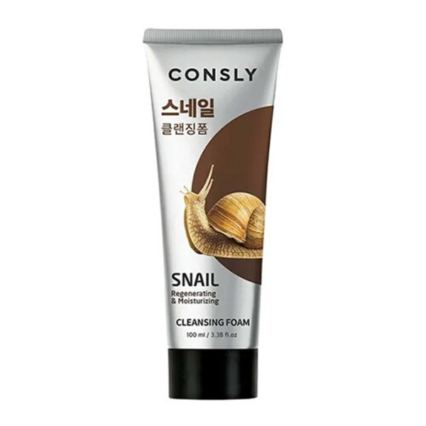 Пенка для умывания восстанавливающая кремовая с муцином улитки Snail Mucus Regenerating Creamy Cleansing Foam, CONSLY, 100 мл