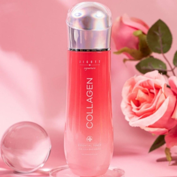 Набор увлажняющих средств для лица: тонер, эмульсия, крем Signature Collagen Essential Skin Care 3 Set, Jigott 
