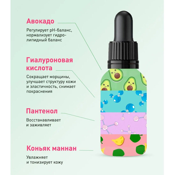 Сыворотка для лица с гиалуроновой кислотой и авокадо, Lavant 30 мл