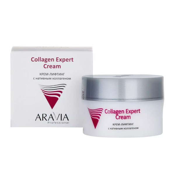 Крем-лифтинг с нативным коллагеном Collagen Expert Cream, Aravia 50 мл