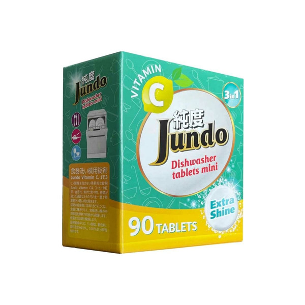 Таблетки для посудомоечной машины 3 в 1 с витамином С и активным кислородом, Jundo, 90 шт.