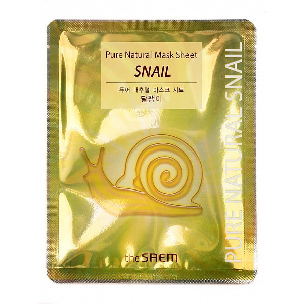 Маска тканевая Pure Natural Mask Sheet (Snail), THE SAEM, 20 мл