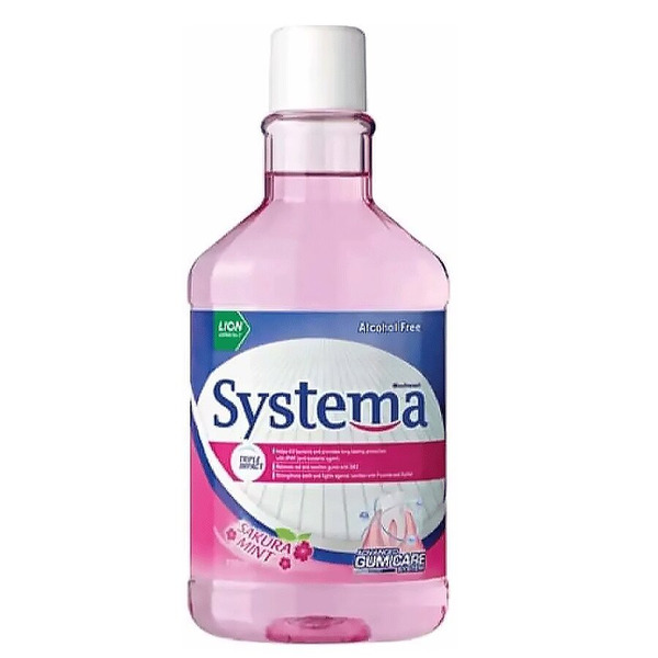 Ополаскиватель для полости рта Цветущая вишня Thai Systema Advanced Gum Care System Mouthwash Sakura Mint, Lion, 750 мл