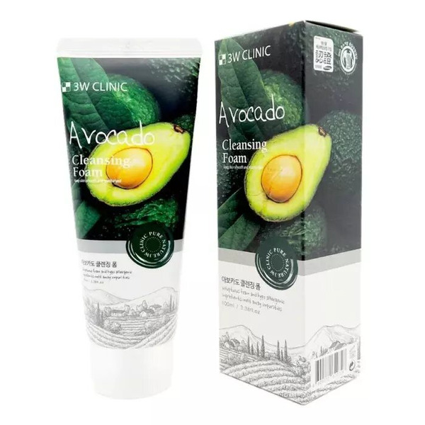 Пенка для умывания очищающая с авокадо CLINIC FOAM CLEANSING AVOCADO, 3W Clinic, 100 мл