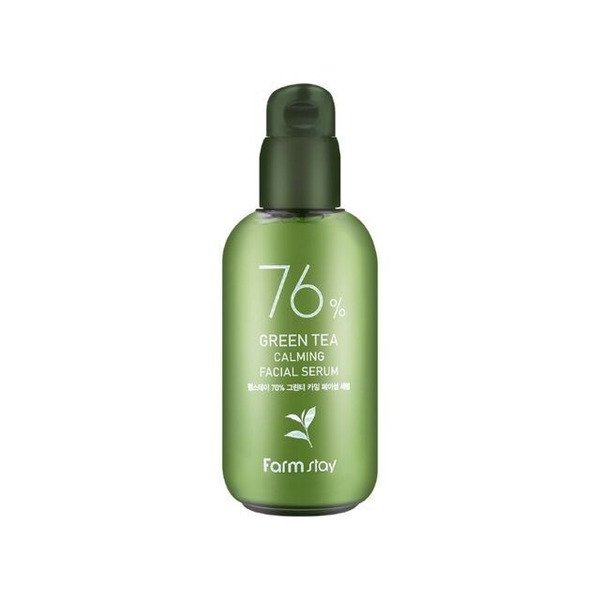 Сыворотка успокаивающая с экстрактом семян зеленого чая 76% Green Tea Calming Facial Serum, FarmStay, 100 мл                         