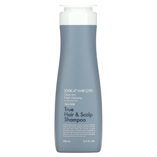 Шампунь для волос для жирной кожи головы LOOK AT HAIR LOSS TRUE HAIR&SCALP SHAMPOO, DAENG GI MEO RI, 500 мл