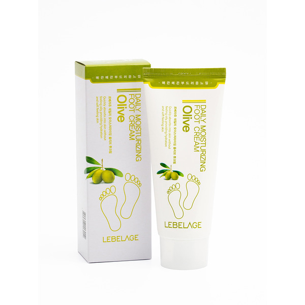 Крем для ног смягчающий с оливковым маслом DAILY MOISTURIZING OLIVE FOOT CREAM, LEBELAGE, 100 мл
