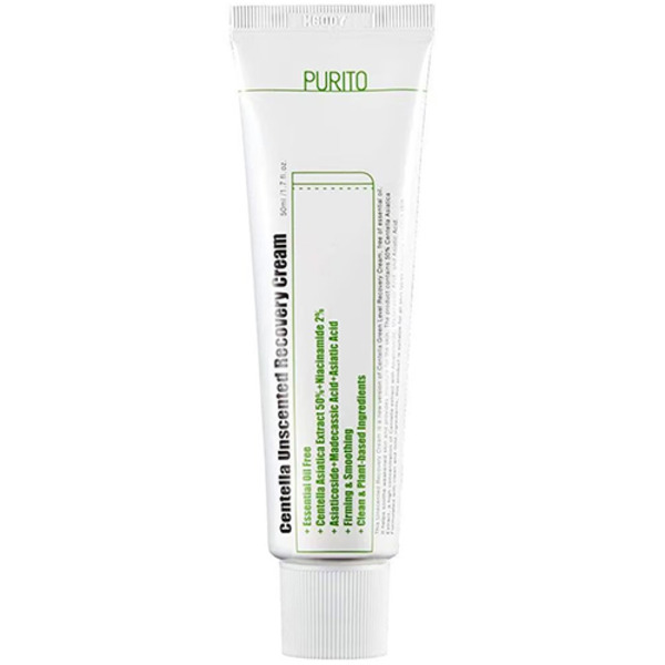 Крем для лица восстанавливающий с центеллой азиатской Centella Unscented Recovery Cream, PURITO, 50 мл