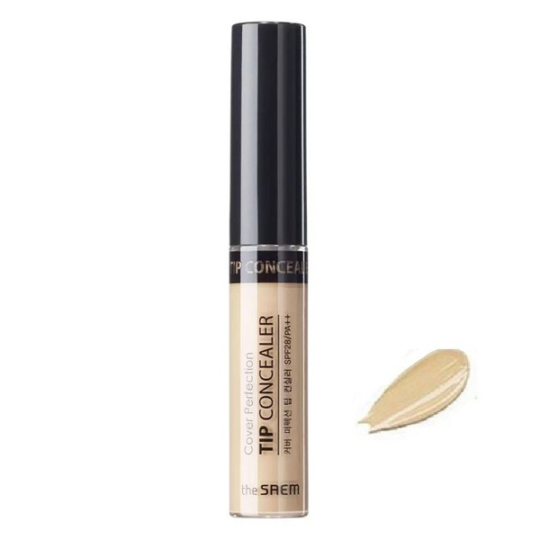 Консилер для маскировки недостатков Cover Perfection Allproof Tip Concealer 1.0 Clear Beige, THE SAEM, 6,5 г