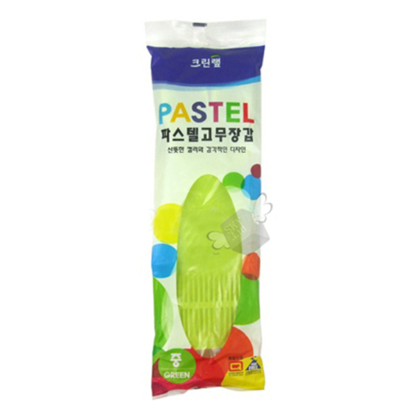Перчатки из натурального латекса «Pastel» салатовые Clean wrap, размер М, 1 пара 