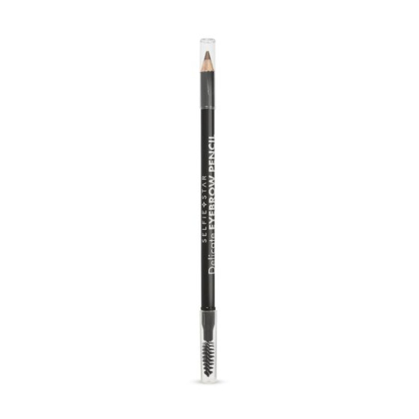 Карандаш для бровей с щеточкой Светло-коричневый , Delicate Eyebrow pencil with spiral brush Brown Caramel 01, Selfie Star, 1,6 г