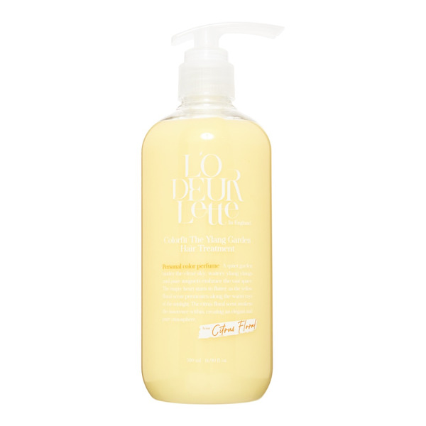 Парфюмированная маска для волос c ароматом иланг-иланг и мандарина, COLORFIT THE YLANG GARDEN HAIR TREATMENT, L'ODEURLETTE IN ENGLAND, 500 мл