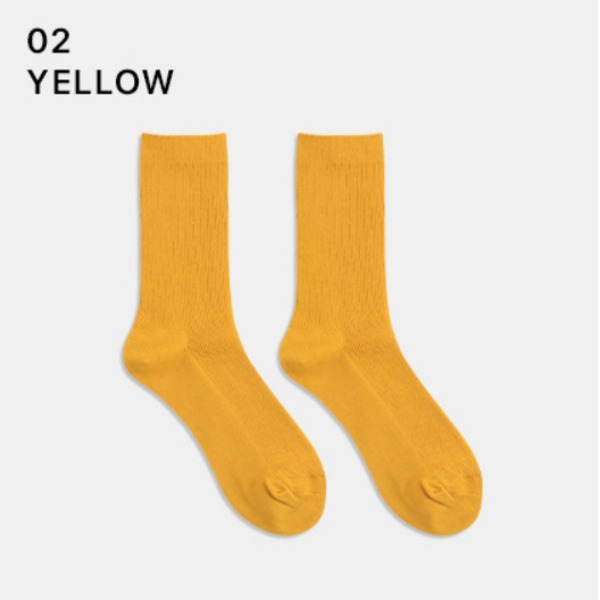 Носки женские длинные, желтые, размер 35-39, (W-L-300-02)ADULTS, I TYPE, GGRN