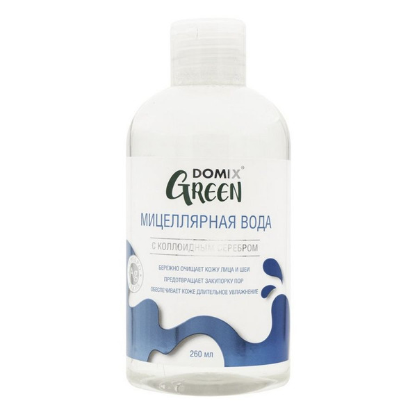 Мицеллярная вода с коллоидным серебром, Domix Green, 260 мл