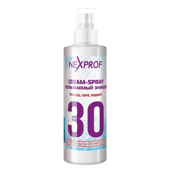 Несмываемый крем-спрей эликсир для волос, Cream-spray Therapy, Care, Support 30 in one, Nexxt, 150 мл