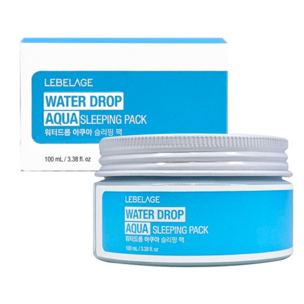 Увлажняющая ночная аква-маска для лица, Water Drop Aqua Sleeping Pack, Lebelage, 100 мл