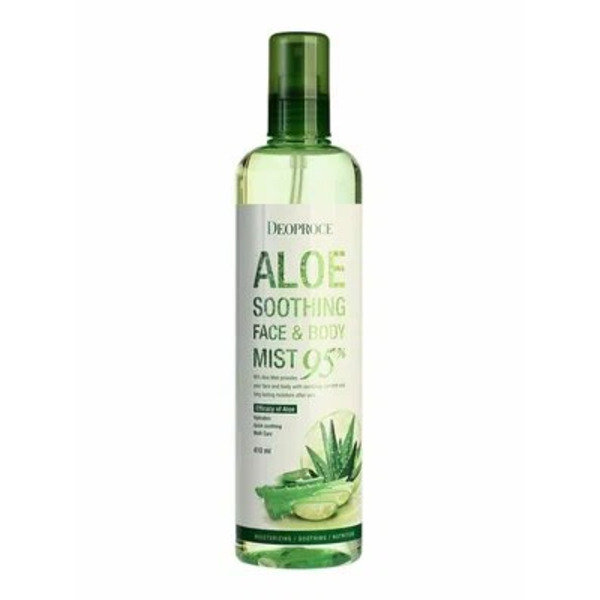 Спрей для лица и тела с алоэ, ALOE SOOTHING FACE & BODY MIST 95%, DEOPROCE, 410 мл