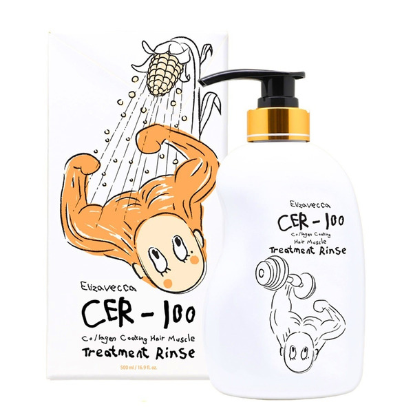 Маска для волос коллагеновая CER-100 collagen coating hair muscle treatment rinse, elizavecca, 500 мл