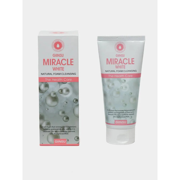 Пенка для лица осветляющая, MIRACLE WHITE INTENSIVE FOAM CLEANSING, GIINSU, 180 г