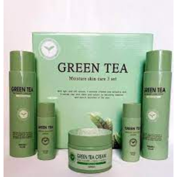 Набор для лица уходовый с зеленым чаем, SKIN CARE 3 SET (GREEN TEA), GIINSU, 150 мл*2/30 мл*2/50 г