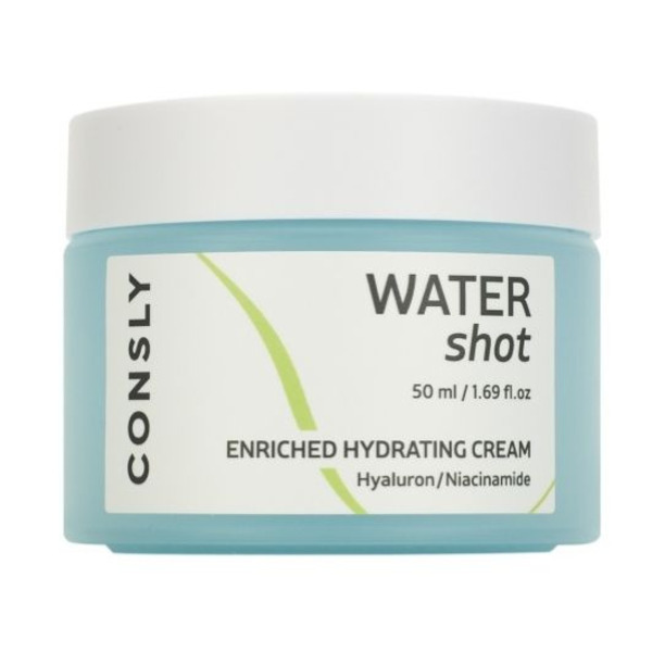 Крем для лица с гиалуроновой кислотой и ниацинамидом увлажняющий, Water Shot Enriched Hydrating Cream, Consly, 50 мл