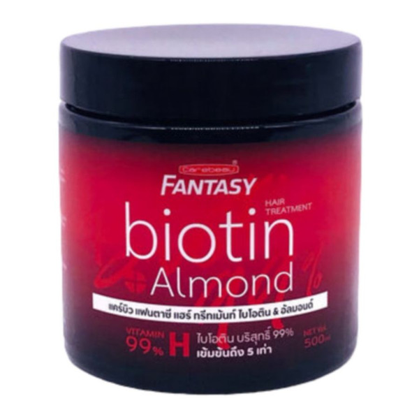 Маска для волос с биотином и миндалем, Fantasy Hair Treatment Biotin & Almonds, Carebeau, 500 мл