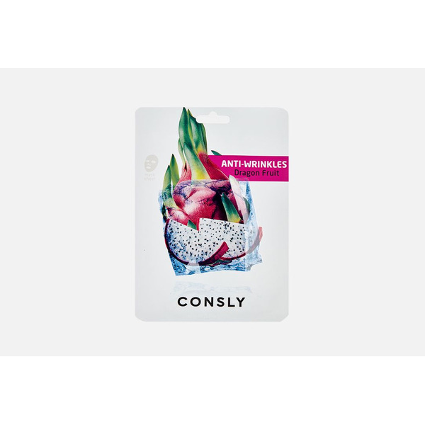 Маска тканевая антивозрастная с экстрактом драгонфрута, Dragon Fruit Anti-Wrinkles Mask Pack, Consly, 20 мл