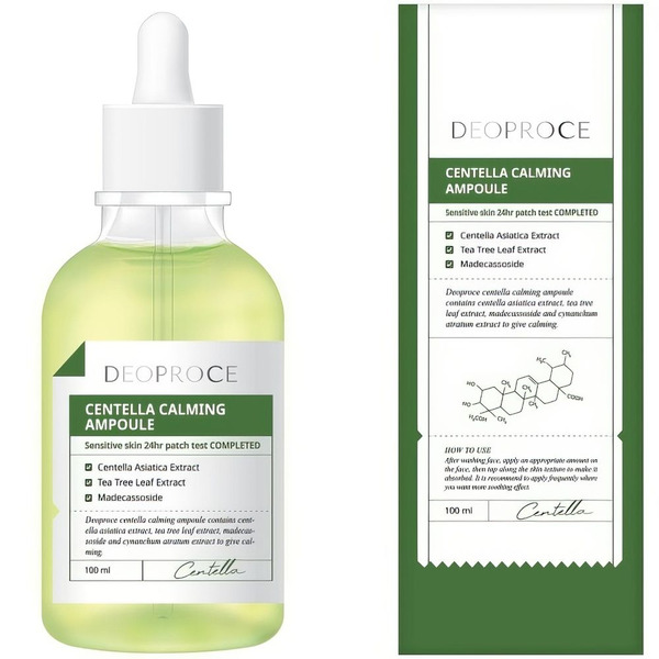 Сыворотка для лица успокаивающая с центеллой азиатской, CENTELLA CALMING AMPOULE, DEOPROCE, 100 мл