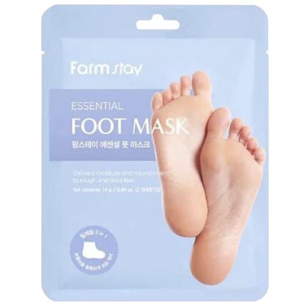 Маска-носочки для ног, Essential Foot Mask, FarmStay, 14 г