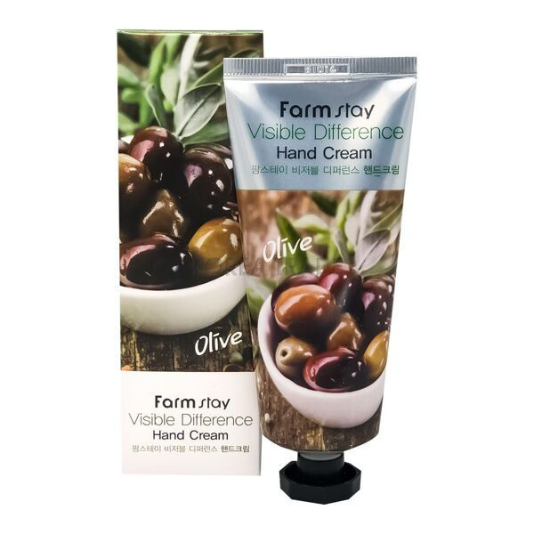 Крем для рук, visible Difference Hand Cream Olive, Farmstay, 100 г