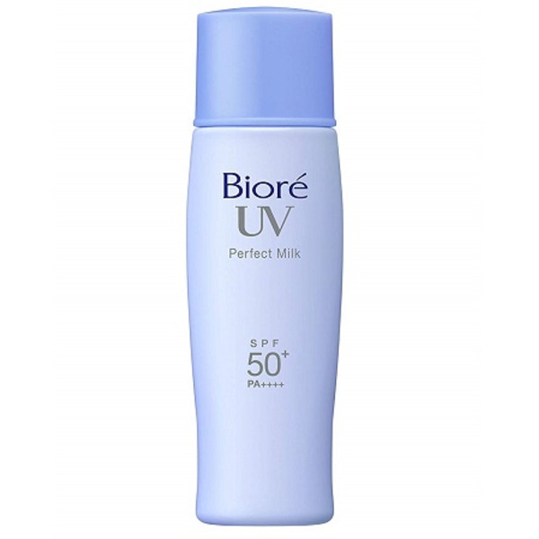 Водостойкое солнцезащитное молочко для лица и тела SPF50+ /PA++++, с легким ароматом ландыша, Perfect Milk, KAO Biore UV, 40 мл