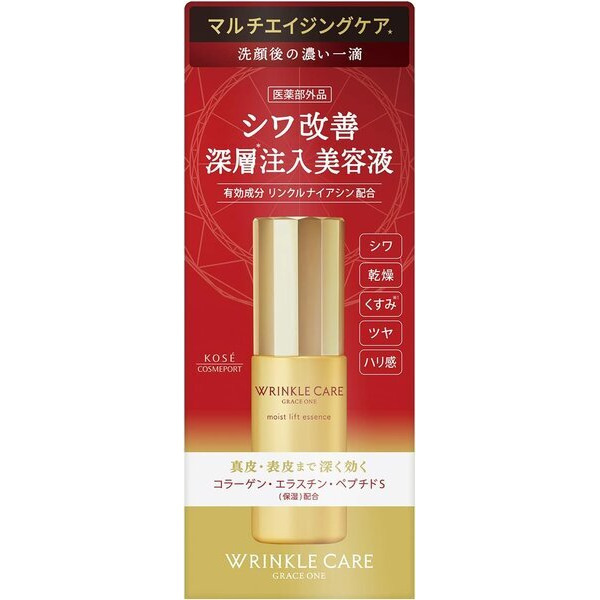 Увлажняющая эссенция для лица, против морщин, с лифтинг эффектом, Grace One Wrinkle Care Moist Lift Essence, KOSE, 50 мл