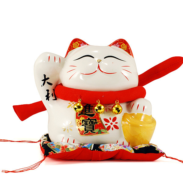 Статуэтка сувенирная Манэки-нэко, 11,5см. No.7742, Yakushigama, CHUGAI TOEN 