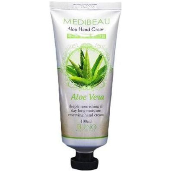 Крем для рук с экстрактом алоэ, Aloe Hand Cream, Juno, 100 г
