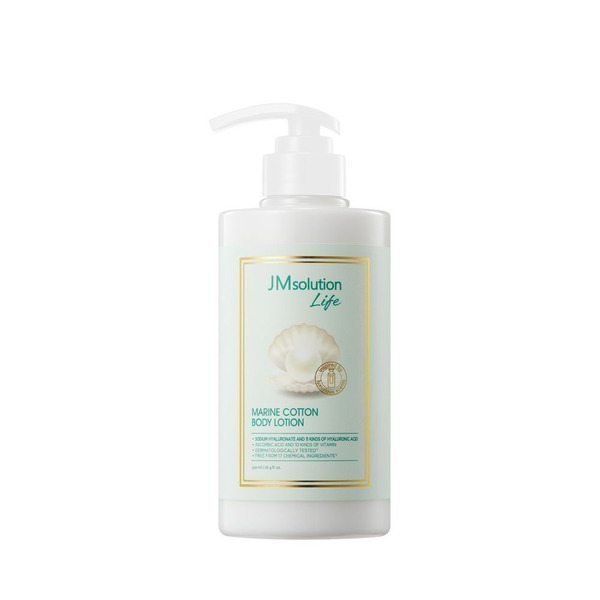 Лосьон для тела с экстрактом жемчуга и Морским Хлопком, LIFE MARINE COTTON BODY LOTION, JM Solution, 500 г