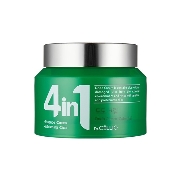 Крем для лица успокаивающий с экстрактами центеллы азиатской и чайного дерева, BUSAN CICA TEATREE SOOTHING CREAM, DR.CELLIO, 75 мл
