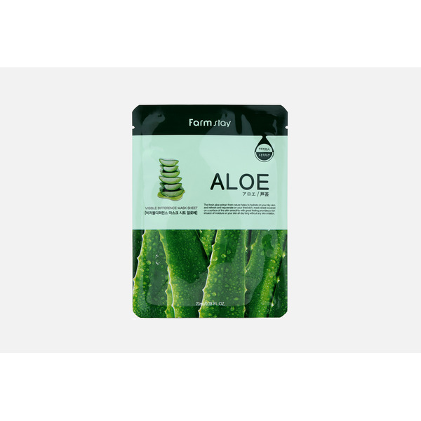 Маска для лица тканевая с экстрактом алоэ, Visible Difference Mask Sheet Aloe, FarmStay, 23 мл