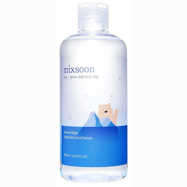 Сыворотка для лица освежающая с гиалуроновой кислотой, Glacier Water Hyaluronic Acid Serum, mixsoon, 300 мл
