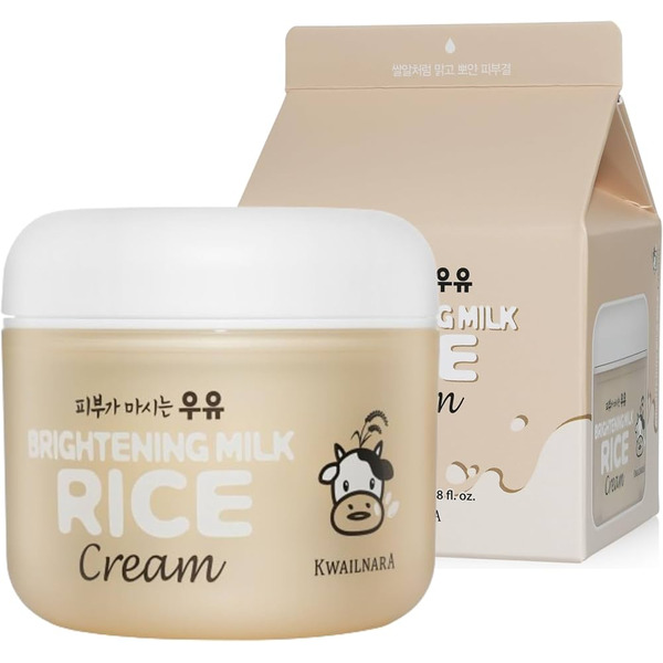 Крем для лица осветляющий, Brightening Milk Rice Cream, Kwailnara, Welcos, 100 мл
