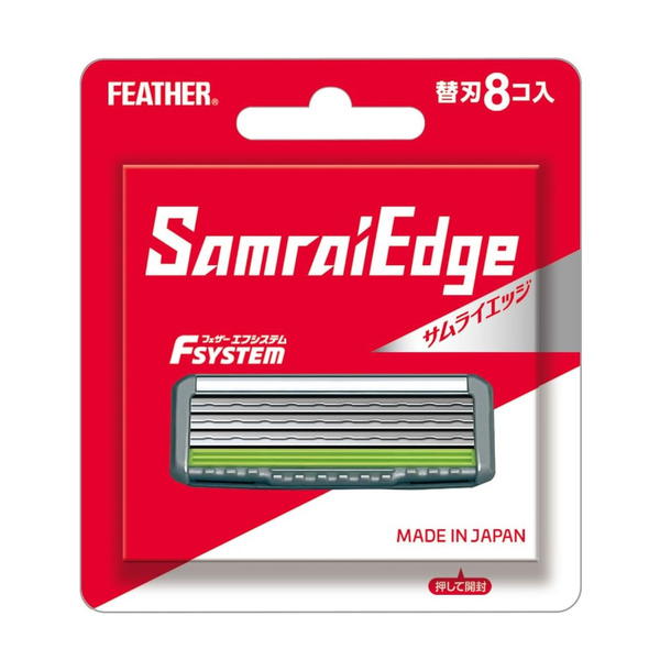 Запасные кассеты с тройным лезвием для станков Samrai Edg, Feather, 8 шт. 