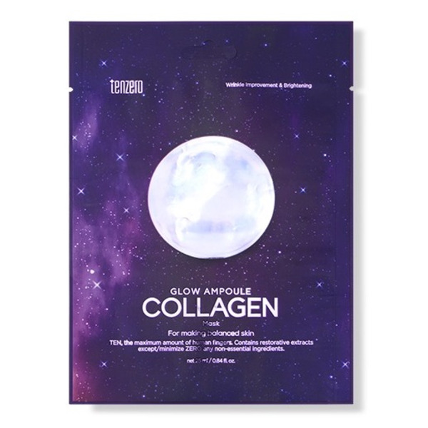 Тканевая маска, Ампульная с Коллагеном, GLOW AMPOULE COLLAGEN MASK, TENZERO, 25 мл